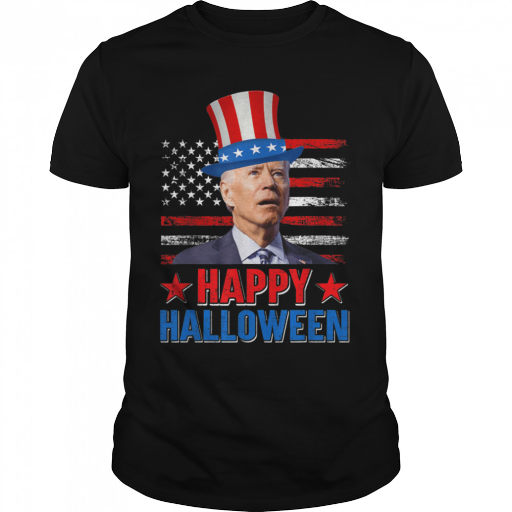 Funny Dazed Joe Biden Confused Happy Halloween 4Th Of July T-Shirt B0B31Gmgsy