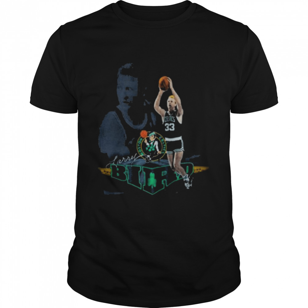 Jayson Tatum Larry Bird Boston Celtics Single Stitch Shirt