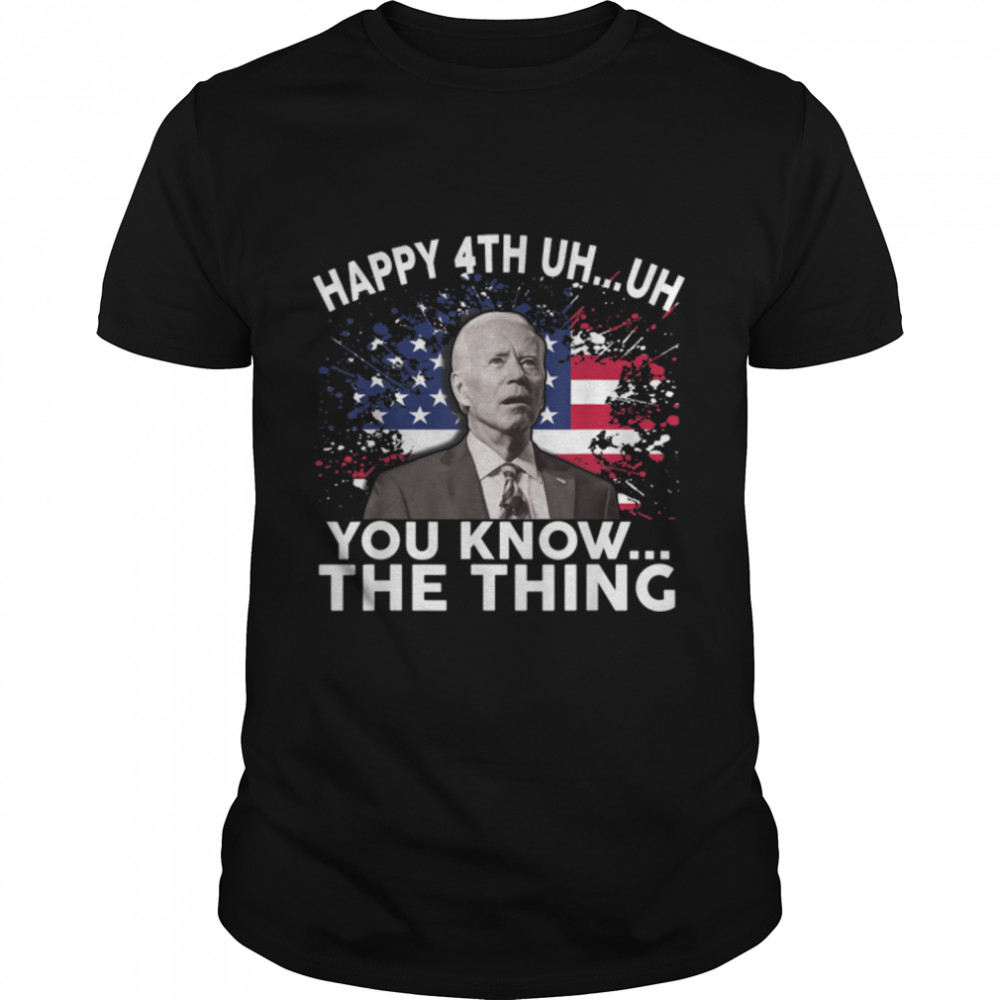 Joe Biden Confused Merry Happy Funny 4Th Of July T-Shirt B0B31Hl8Fz