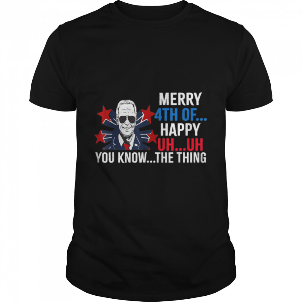 Joe Biden Confused Merry Happy Funny 4Th Of July T-Shirt B0B31Q8D7J