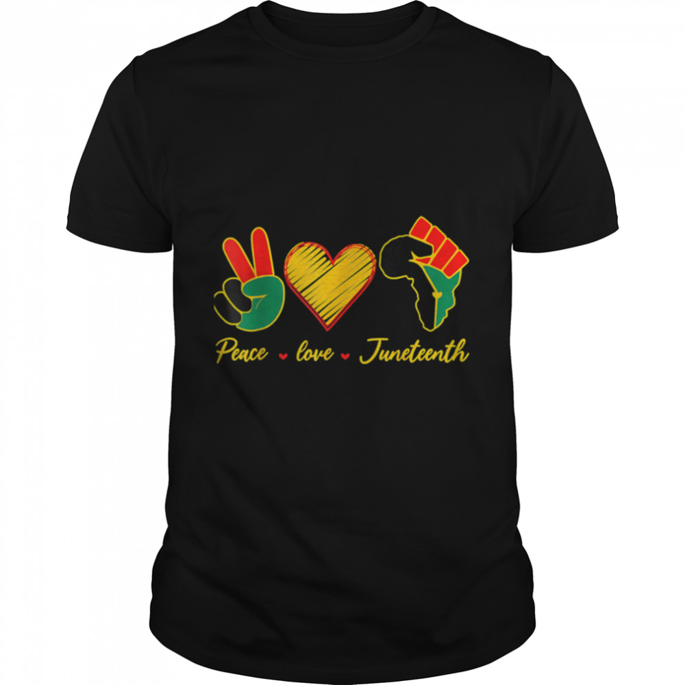 Love 1865 Juneteenth Pride Black Girl Black Queen & King T-Shirt B0B31H726T