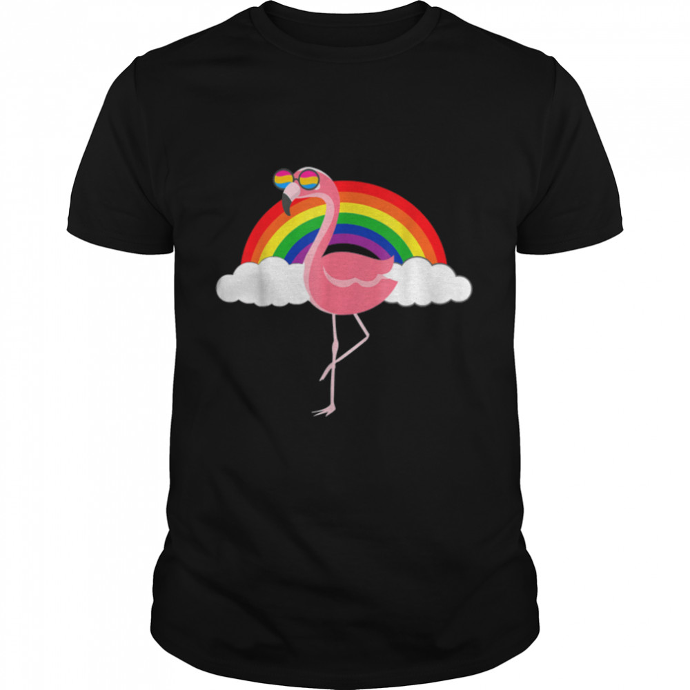 Pan Pansexual Flamingo Gay Rainbow Flag Lgbtq Cool Lgbt Gift T-Shirt B0B31G6K8V