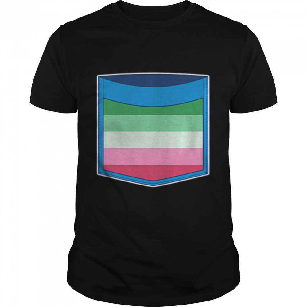 Pocket Abrosexuality Pride Flag Lgbt Human Rights Abrosexual T-Shirt B0B315F1Df