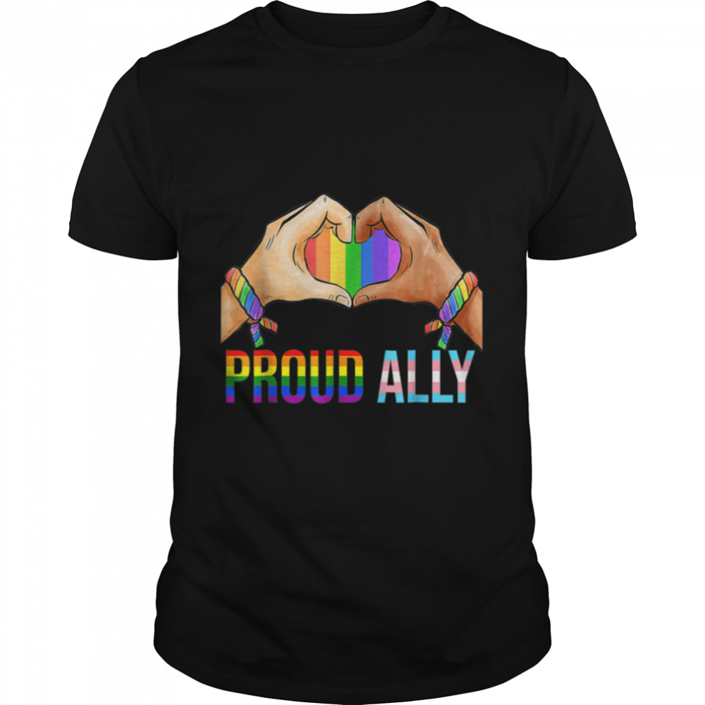 Proud Ally Lgbt Transgender Flag Gay Pride Lesbian T-Shirt B0B316Vpvq