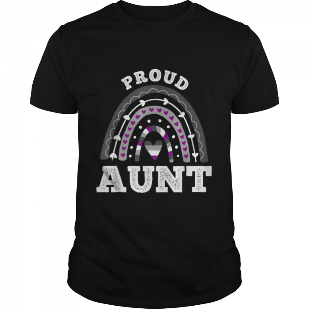 Proud Aunt Ace Pride Rainbow T-Shirt B0B31Fpqv5
