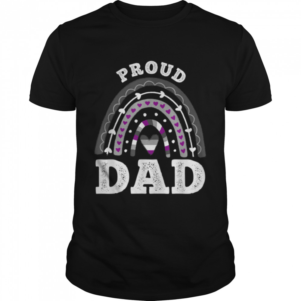 Proud Dad Ace Pride Rainbow T-Shirt B0B31G7L1J