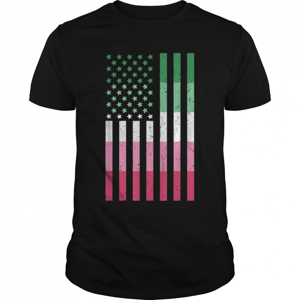 Queer Abrosexuality Usa Flag Lgbt Pride Patriotic Abrosexual T-Shirt B0B317Gt4C