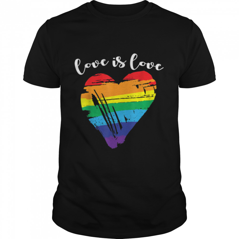 Rainbow Flag Love Is Love Lgbt Gay Lesbian Pride 2022 T-Shirt B0B31Hfs6F