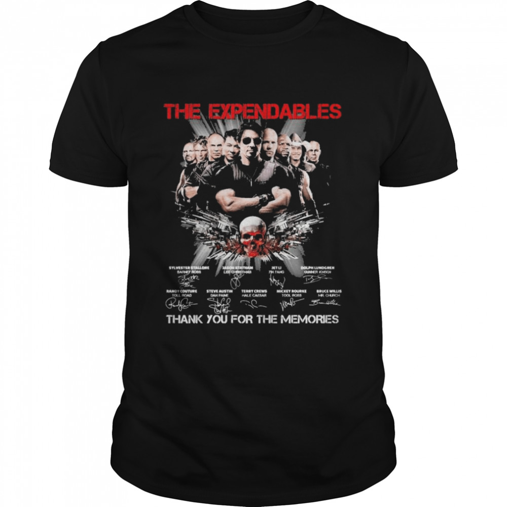 The Expendables Thank You For The Memories Signatures Shirt