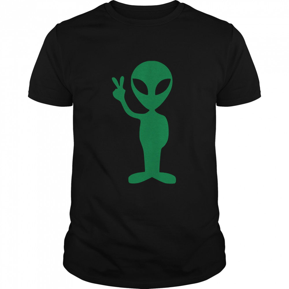 Alien Peace Sign Classic T-Shirt