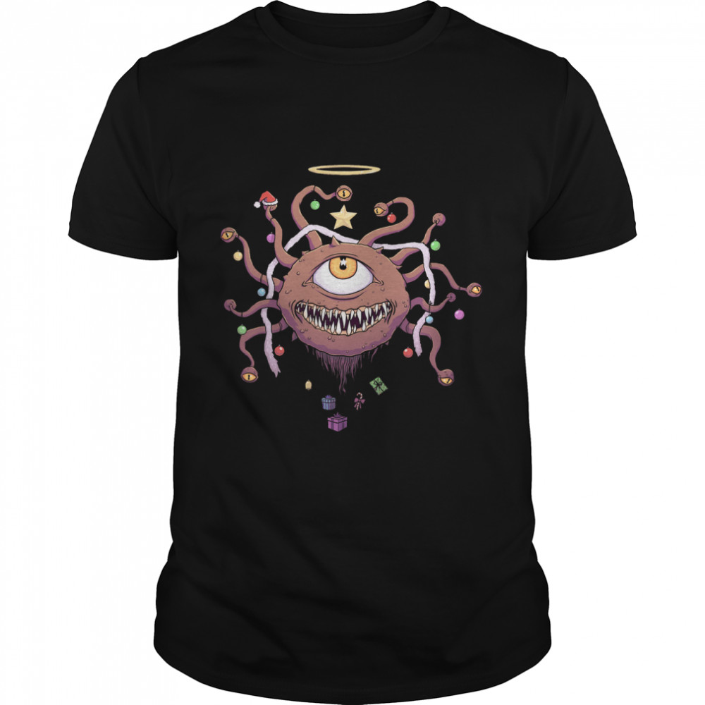 Beholder Christmas Tree Monster - Dungeons And Dragons Classic T-Shirt