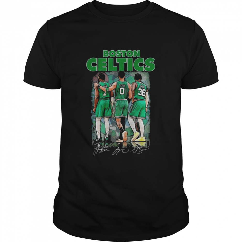 Boston Celtics Brown Tatum Smart Signatures Shirt