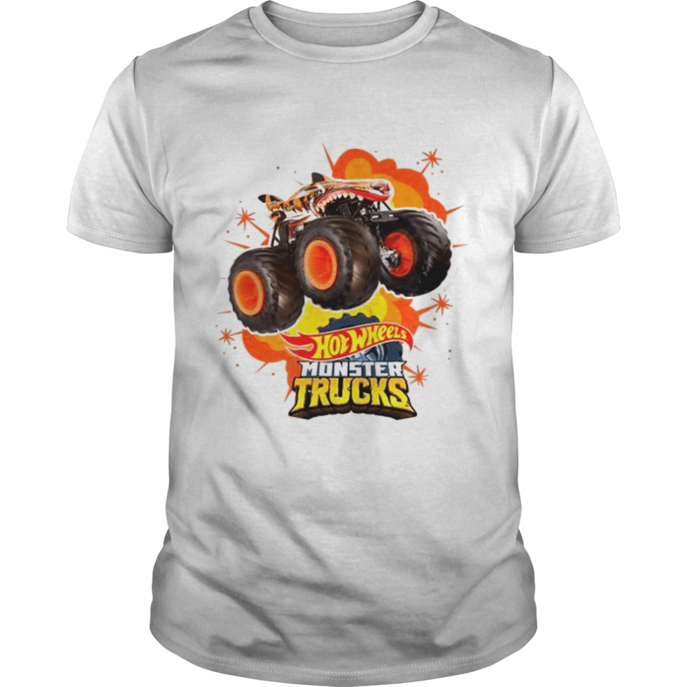 Hot Wheels Monster Trucks Tiger Shark Shirt
