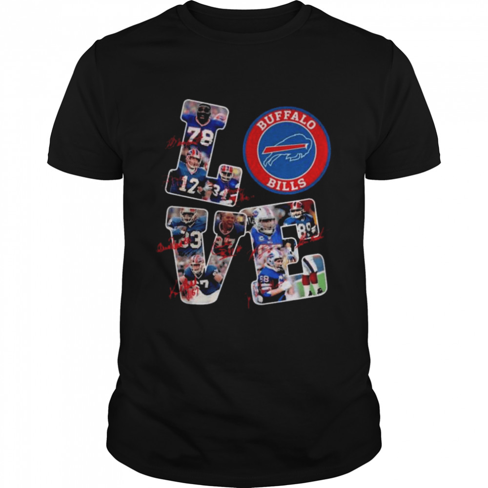 Love Buffalo Bills 2022 signatures shirt Classic Men's T-shirt