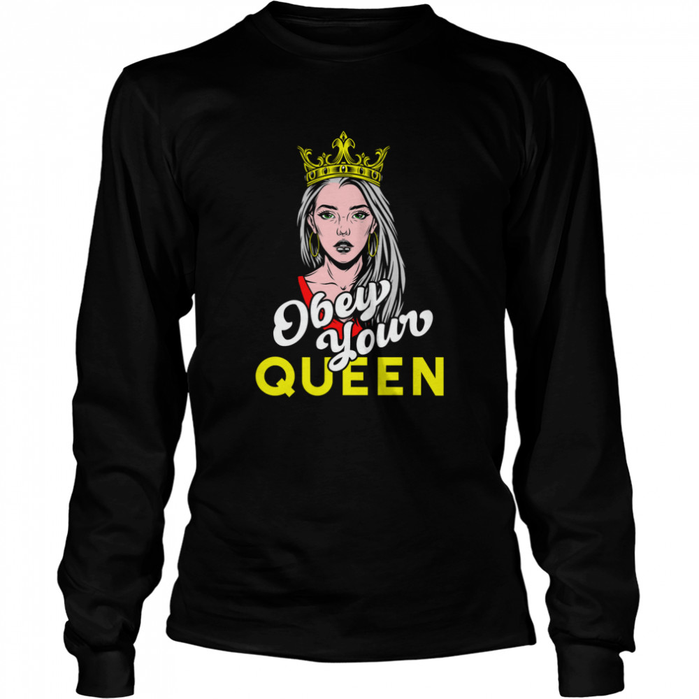 Obey Your Queen of Spades Classic T- Long Sleeved T-shirt