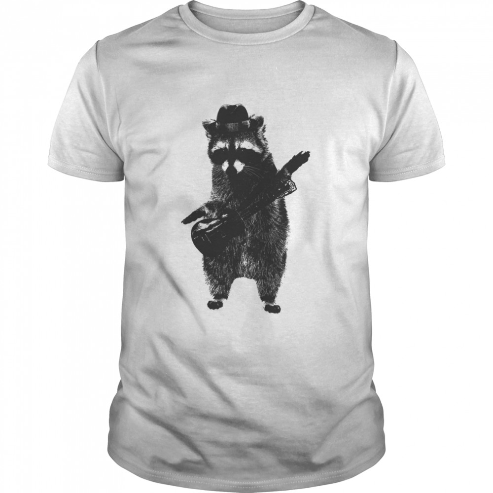 Raccoon wielding ukulele Classic T-Shirt