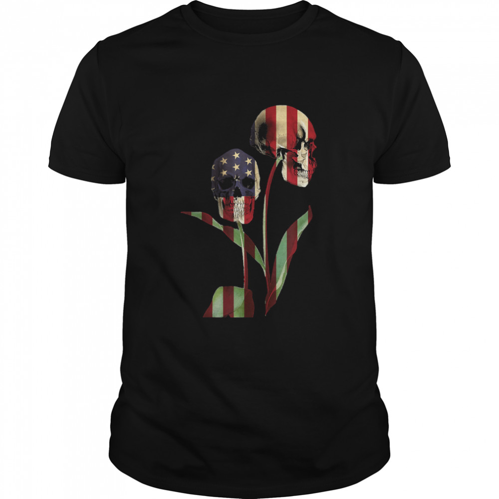 Skull Tree American Flag - Independence Day 4Th Of July T-Shirt