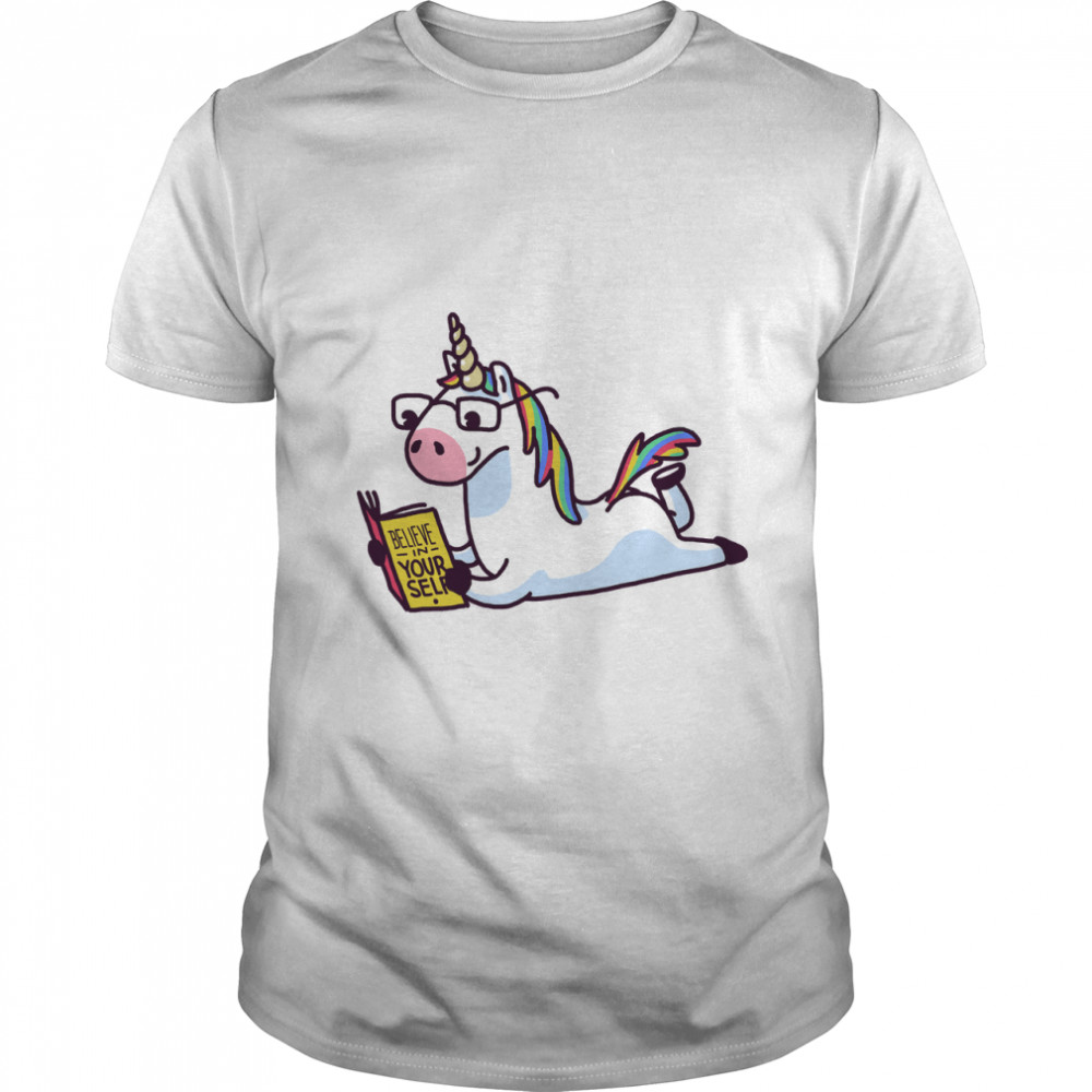 Unicorn Believe in Yourself Magically Fabulous II Fitted T- Classic Men's T-shirt