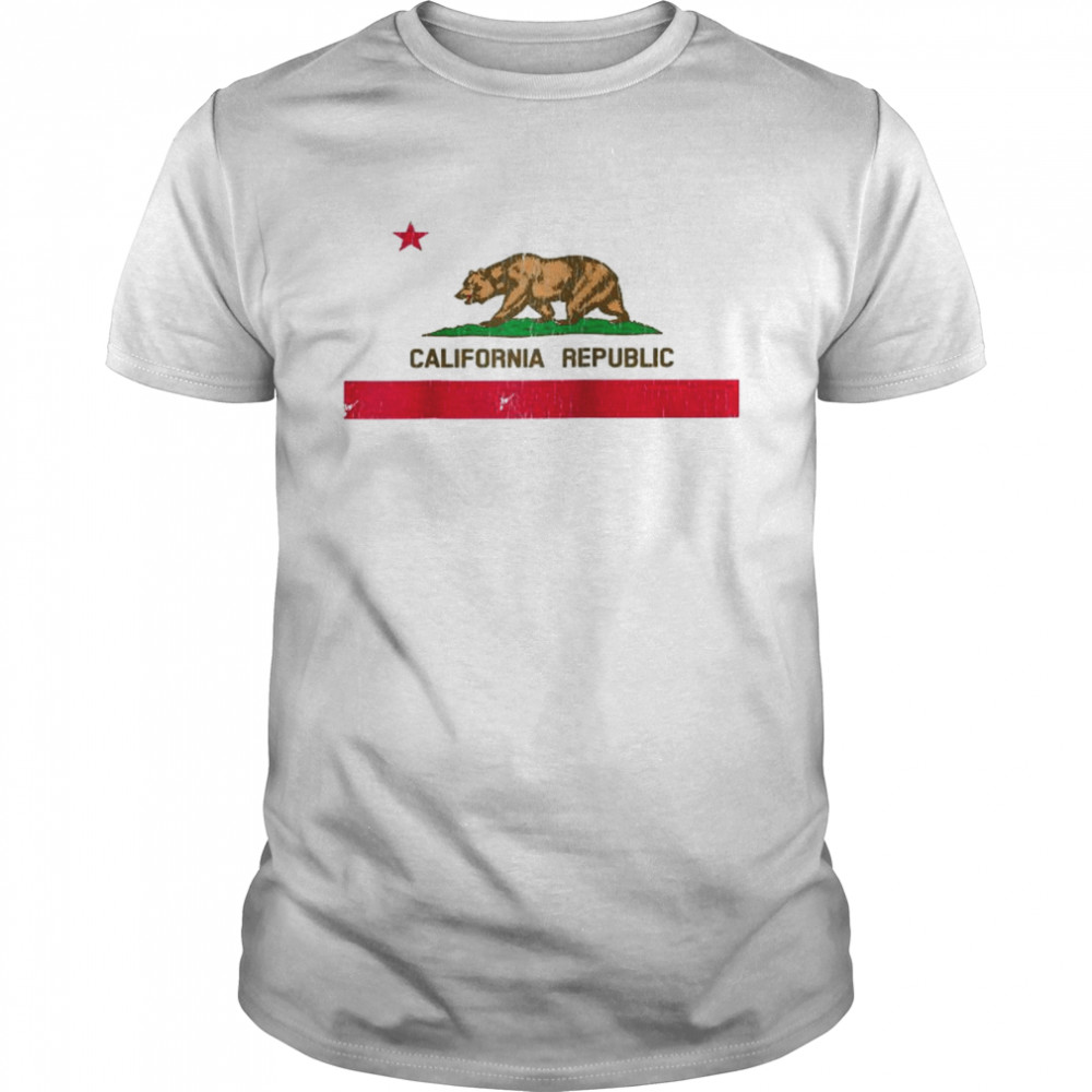 Vintage 1846 California Bear Republic State Flag  Classic Men's T-shirt