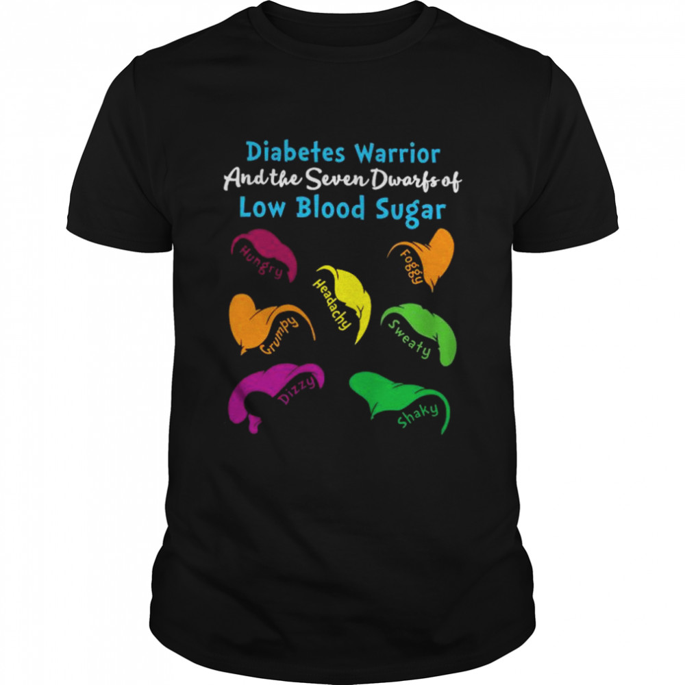 Diabetes warrior and the seven dwarfs of lkow blood suger shirt Classic Men's T-shirt