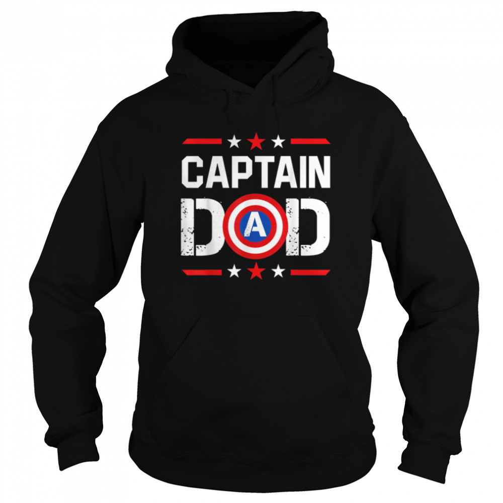 Funny Captain Dad Superhero Daddy Fathers Day For Mens Dad T- B0B363HVV9 Unisex Hoodie