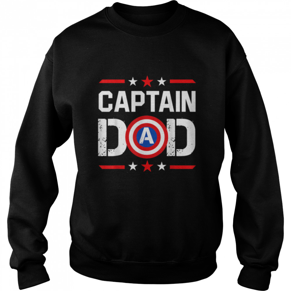 Funny Captain Dad Superhero Daddy Fathers Day For Mens Dad T- B0B363HVV9 Unisex Sweatshirt