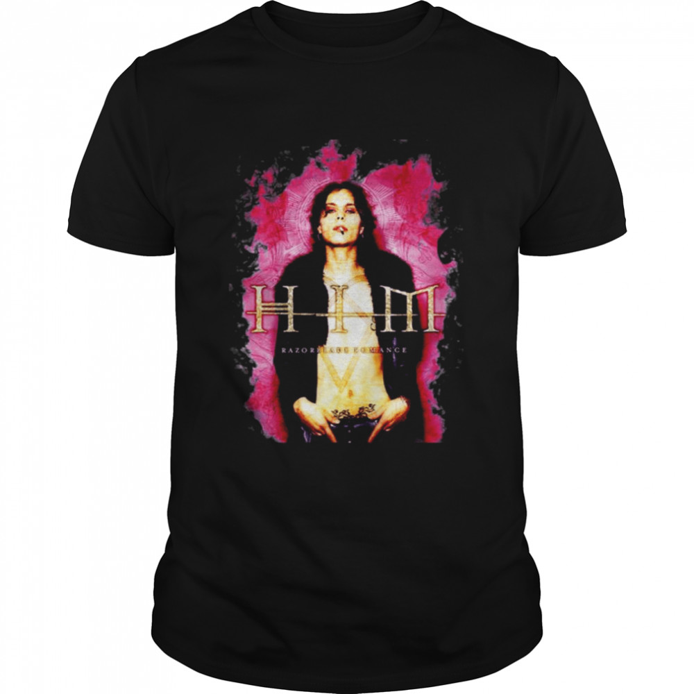 H I M Ville Valo Razorblade Romance Smoke Him Retro Rock Band Shirt