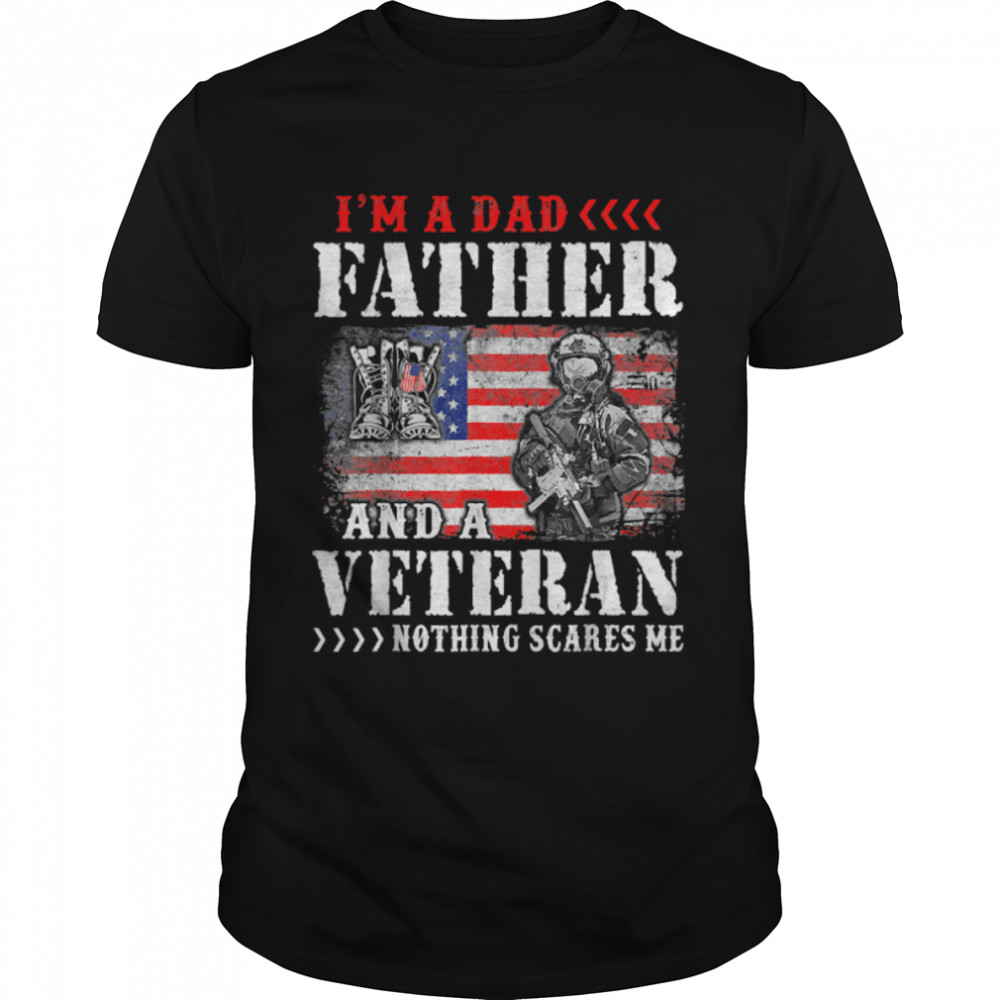 I'm A Dad Grandpa Veteran Father's Day T-Shirt B0B3647RLW