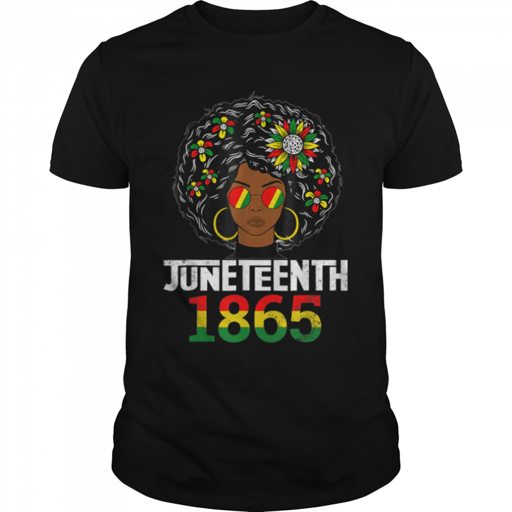 Juneteenth Is My Independence Day Black Women Black T-Shirt B0B35QZLVV