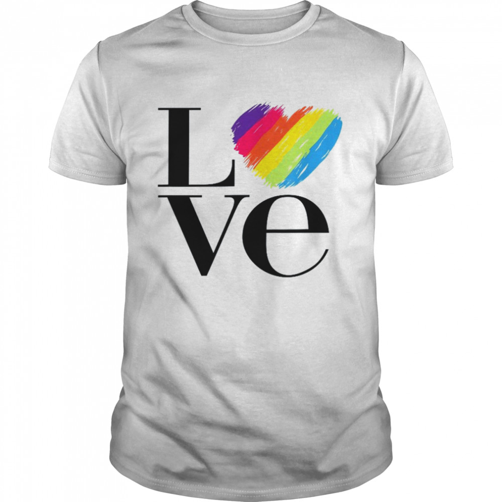 Love Rainbow Heart Gay Pride Shirt