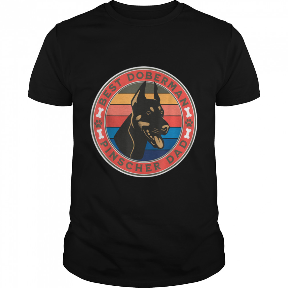Mens Doberman Pinscher Dog Dad Father'S Day Pet Owner Miniature T-Shirt B0B38Cwmcf
