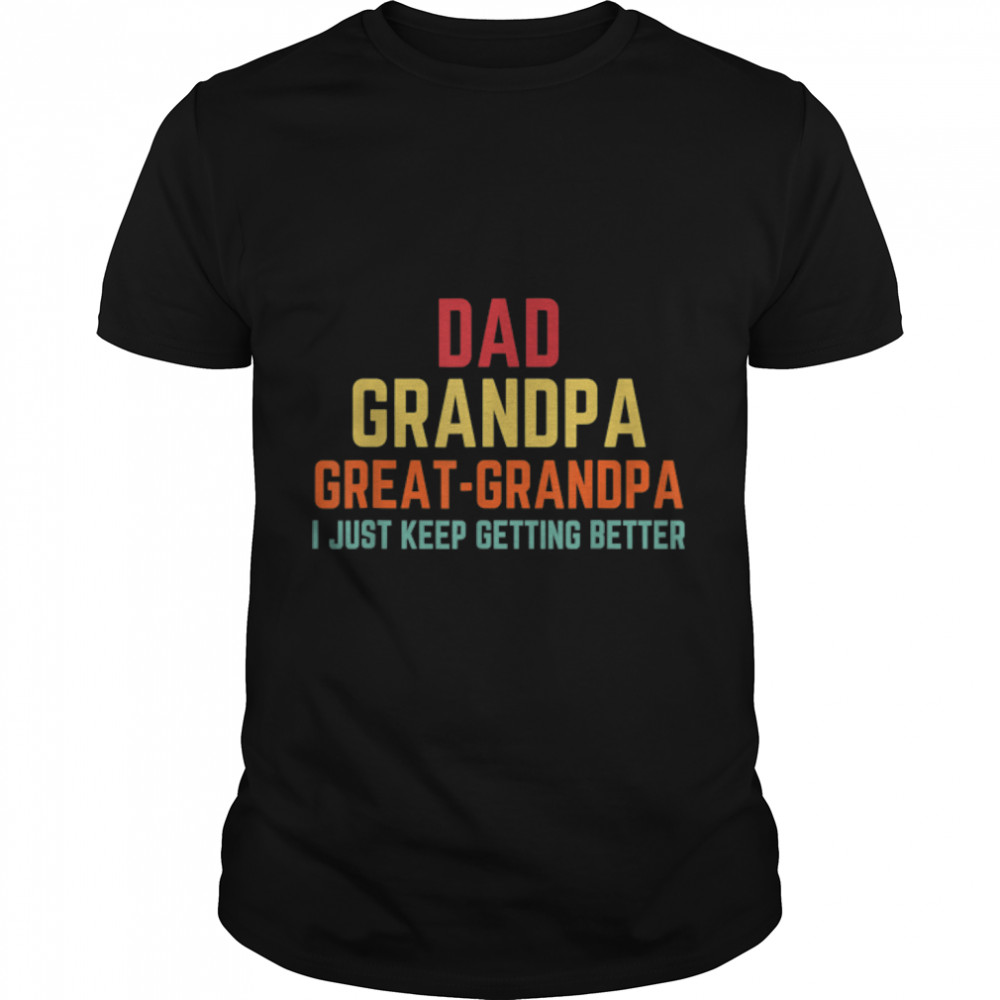 Mens Fathers Day Gift From Grandkids Dad Grandpa Great Grandpa T-Shirt B0B363TJ2F