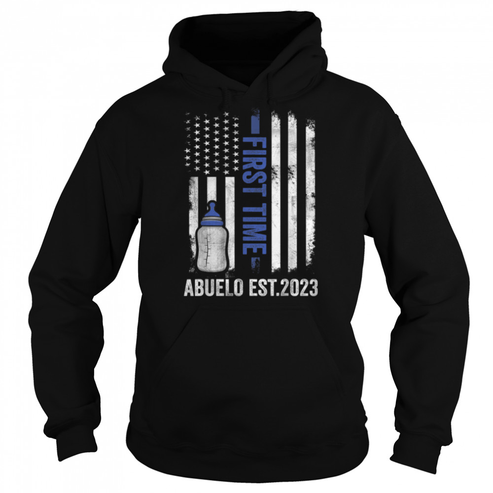 Mens First Time Abuelo Est 2023  Fathers Day T- B0B35Z7V48 Unisex Hoodie