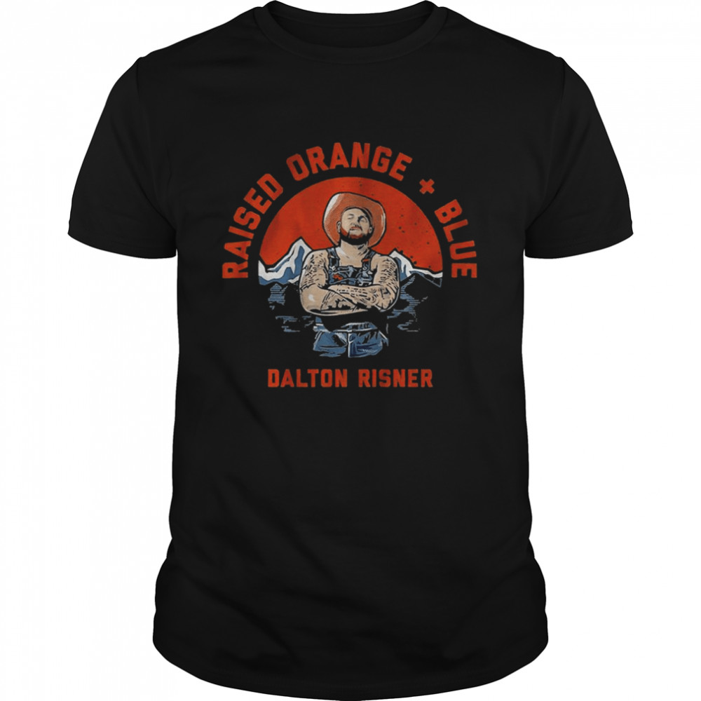 Raised Orange Blue Dalton Risner For Denver Broncos Fans Shirt