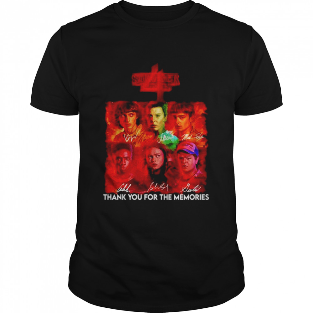 Stranger Things 4 Thank You For The Memories Signatures Shirt