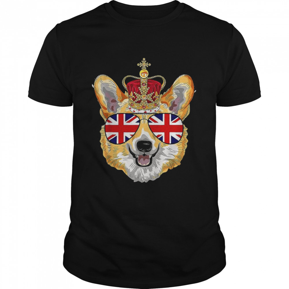 The Queen’s Platinum Jubilee 2022 Royal Corgi UK Sunglasses  Classic Men's T-shirt