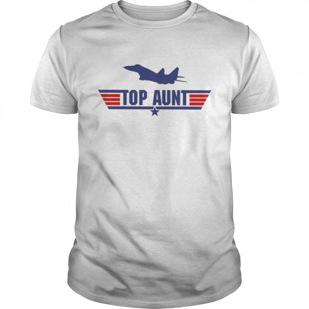 Top Aunt Maverick Top gun and logo shirt
