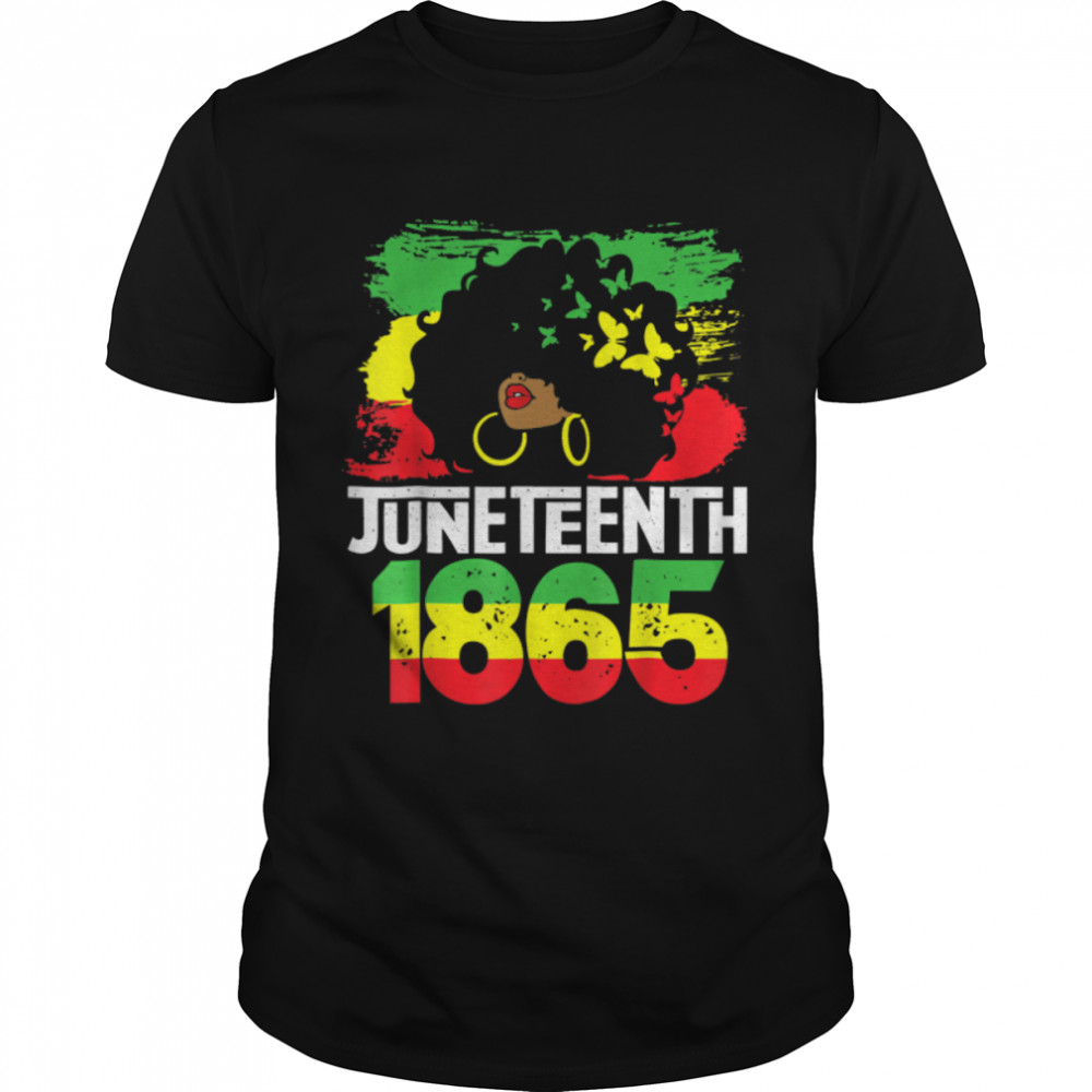 Juneteenth Is My Independence Day Black Women Freedom 1865 T-Shirt B0B3DLL9BD
