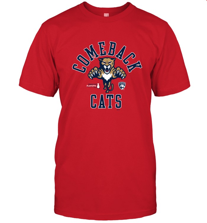 Florida Panthers Fanatics 2022 Stanley Cup Playoffs Comeback Cats T-Shirt