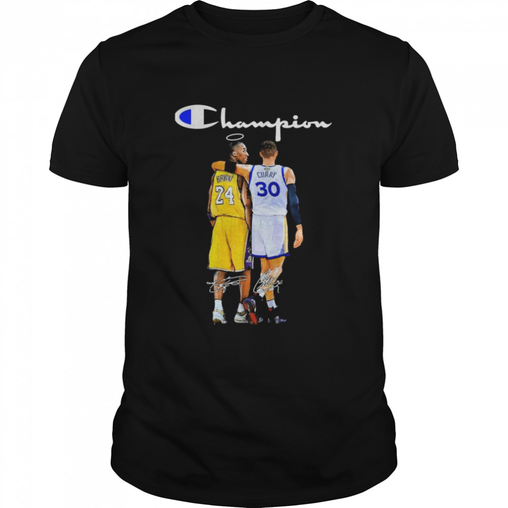 Stephen Curry And Kobe Bryant Champion Basketball Signatures Shirt