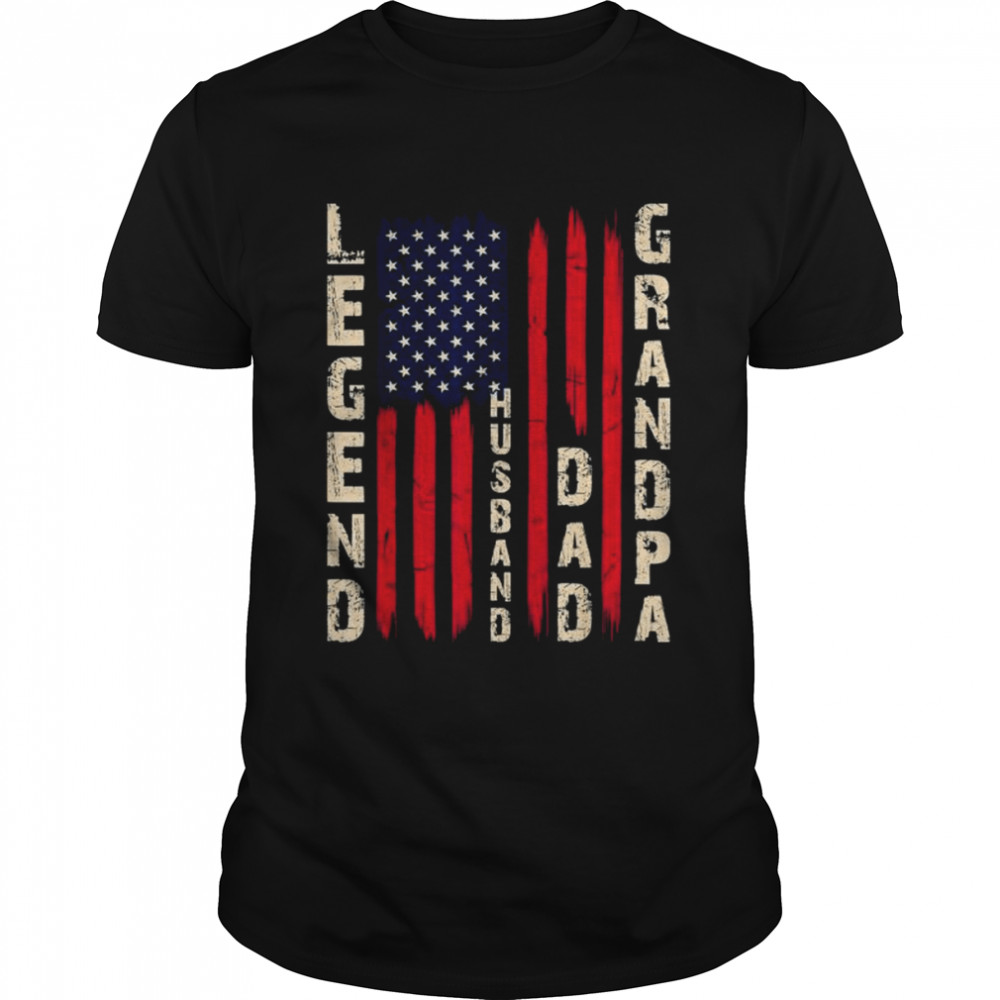 Usa Flag- Father’s Day Dad The Legend Husband Dad Grandpa Shirt
