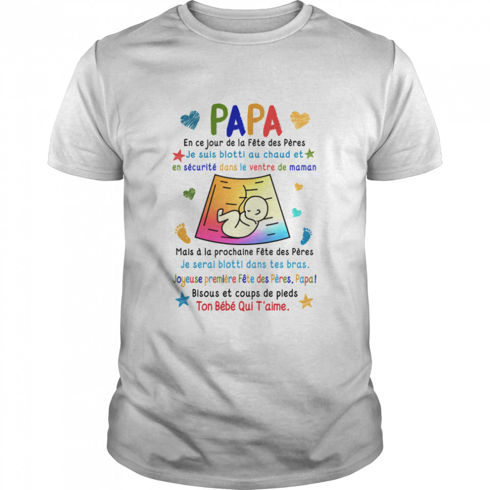 Joyeuse Première Fête Des Pères Papa Tee Shirt