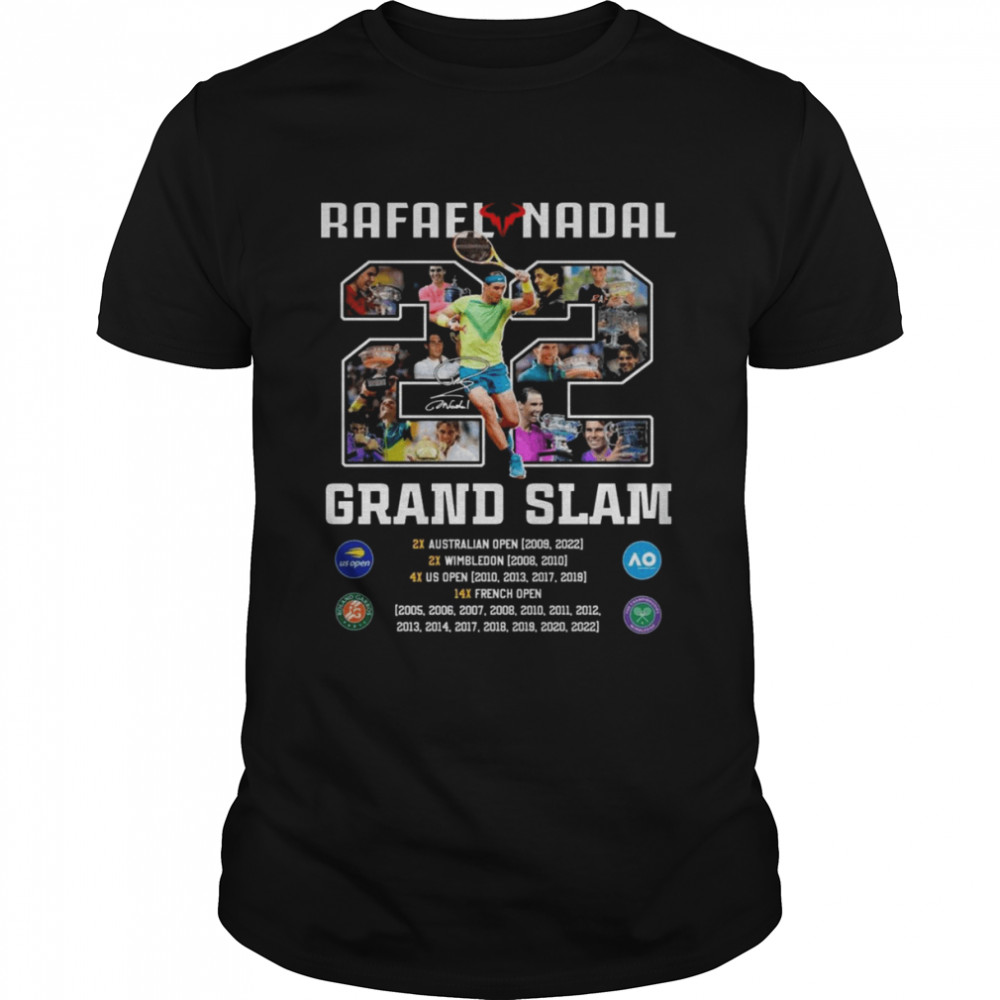 Rafael Nadal 22 Grand Slam Signature Shirt