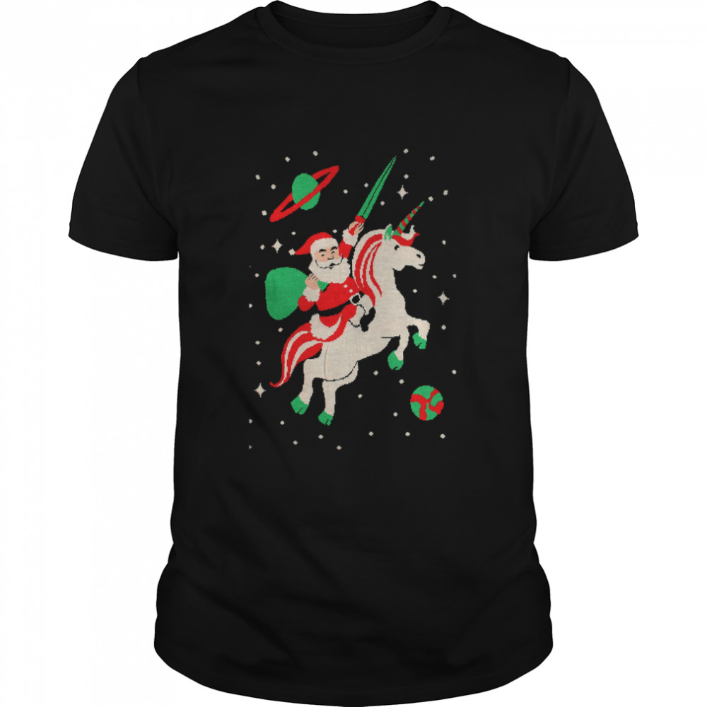 Santa and Unicorn Classic T-Shirt