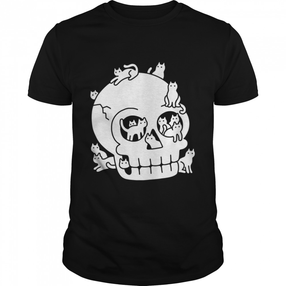 Skull is Full of Cats Doodle Classic T-Shirt