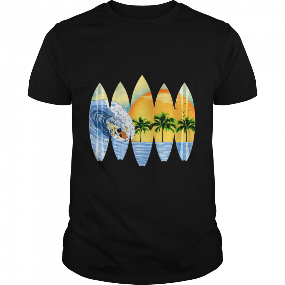 Surfer And Surfboards Classic T-Shirt