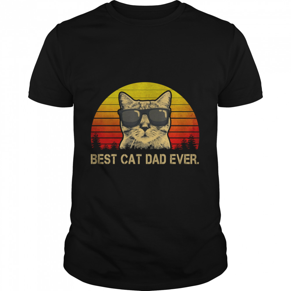 Vintage Best Cat Dad Ever T-Shirt Cat Daddy Father Essential T-Shirt