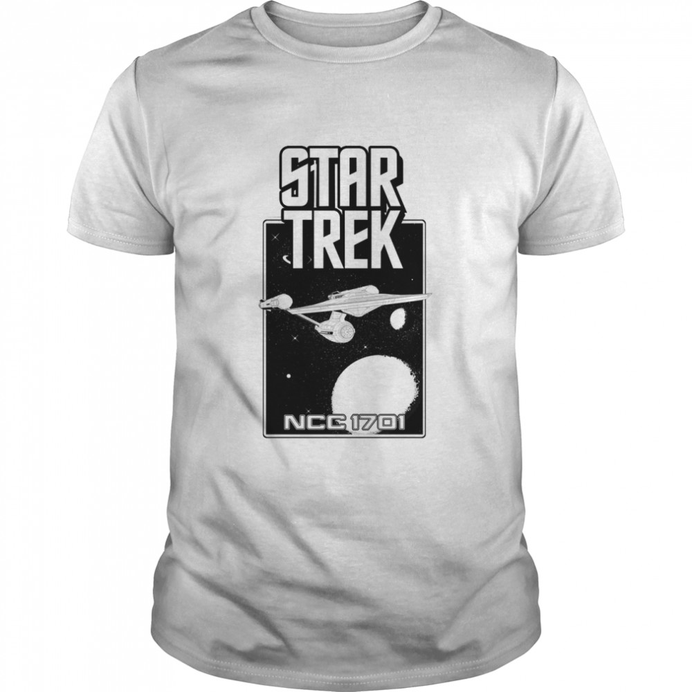 Enterprise NCC 1701 Black and White Classic T-Shirt