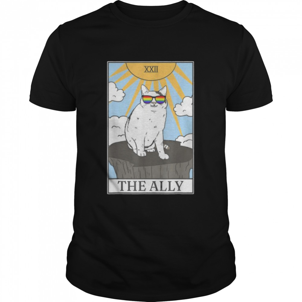 Gay Pride Pride Sunglasses Alley Cat Tarot Card Shirt