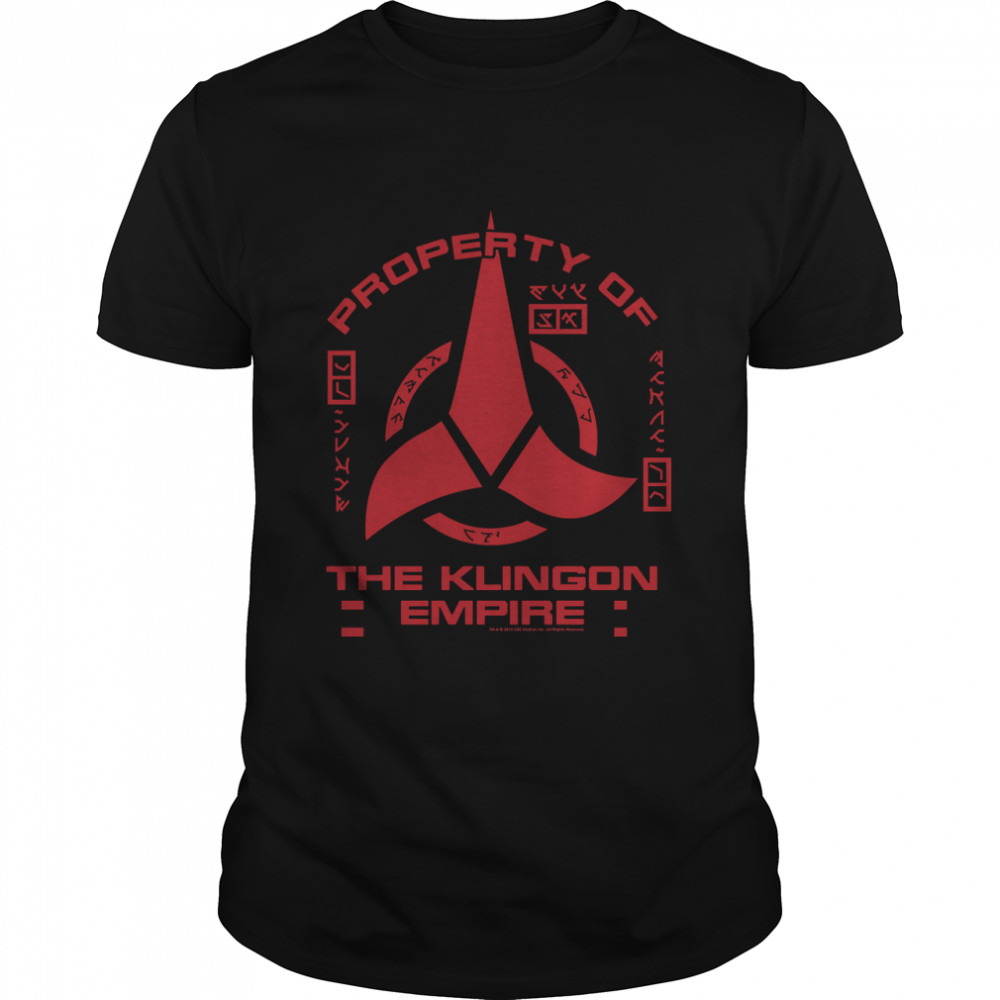 Star Trek Discovery Property Of Klingon Empire Red Logo Classic T-Shirt